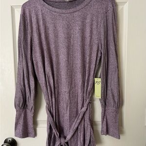 New with tags- PerSeption Concept Heathered Purple Knit Top
